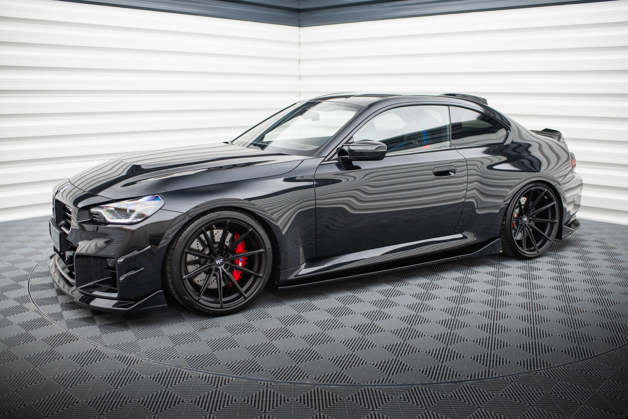 Street+ Seitenschweller Leisten V.4 passend für BMW M2 G87 schwarz Hochglanz