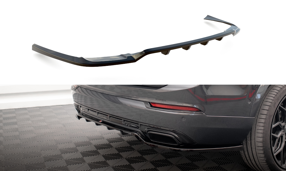 Street+ Mittlerer Diffusor RACE Heck Ansatz passend für Volvo XC90 R-Design Mk2 FL schwarz Hochglanz