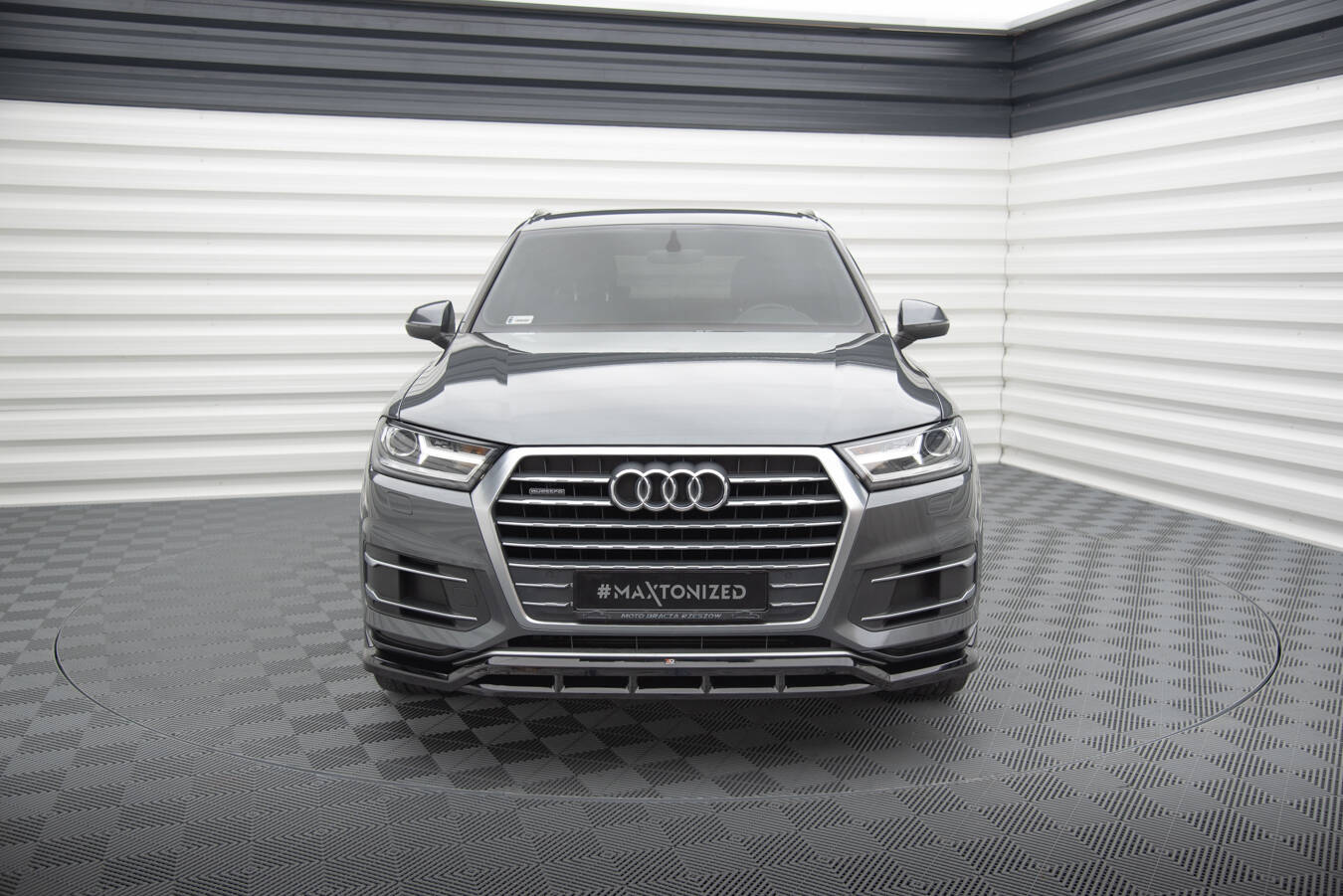 Street+ Spoilerlippe Front Ansatz passend für Audi Q7 Mk2 schwarz Hochglanz
