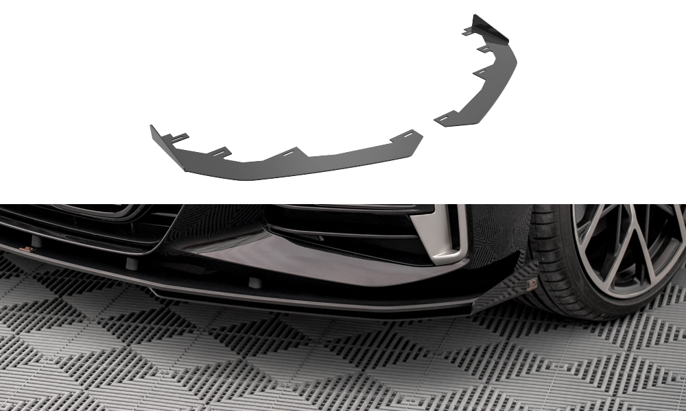 Front Stoßstange Flaps passend für BMW 4er M-Paket / M440i G22 / G23 / G22 FL / G23 FL schwarz Hochglanz