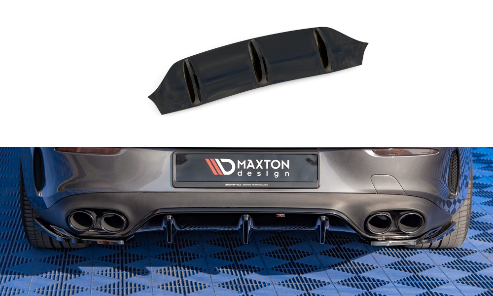 Street+ Heck Ansatz Diffusor passend für Mercedes-AMG E53 Coupe C238 / Cabriolet A238 schwarz Hochglanz