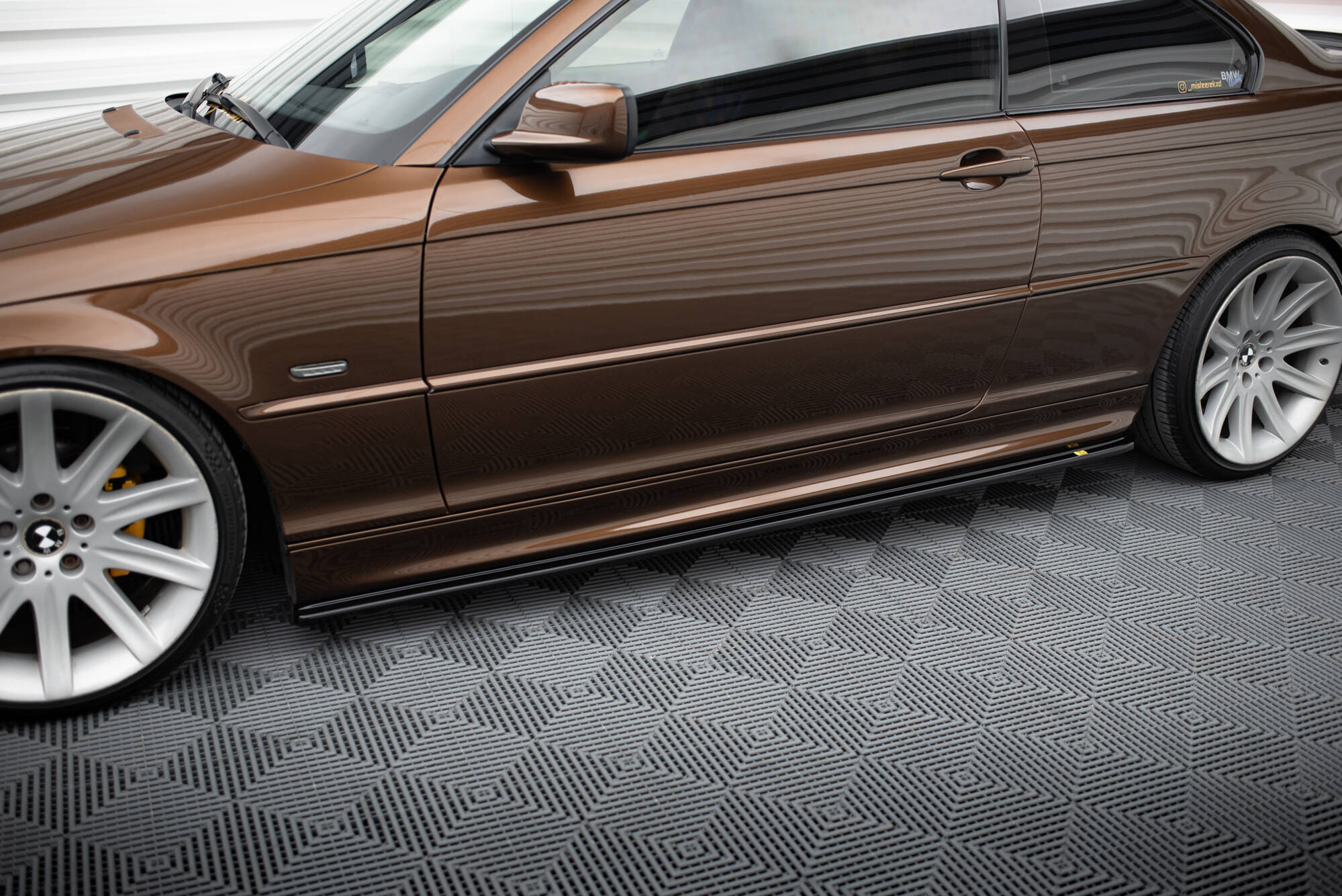 Street+ Seitenschweller Leisten V.1 passend für BMW 3er E46 M Paket Coupe schwarz Hochglanz