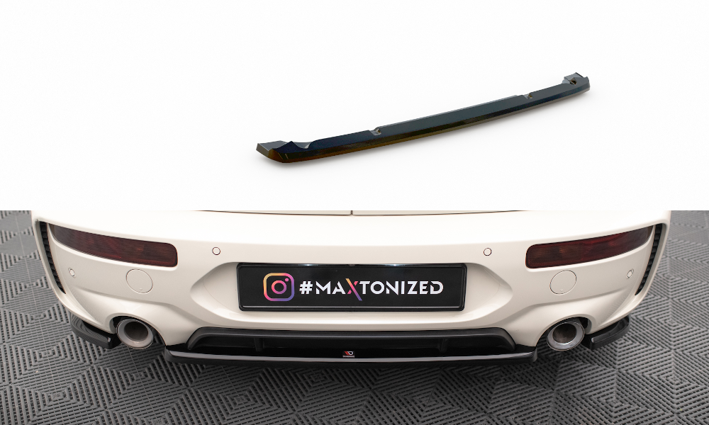 Street+ Mittlerer Diffusor Heck Ansatz passend für Mini Cooper Clubman John Cooper Works F54 FL schwarz Hochglanz