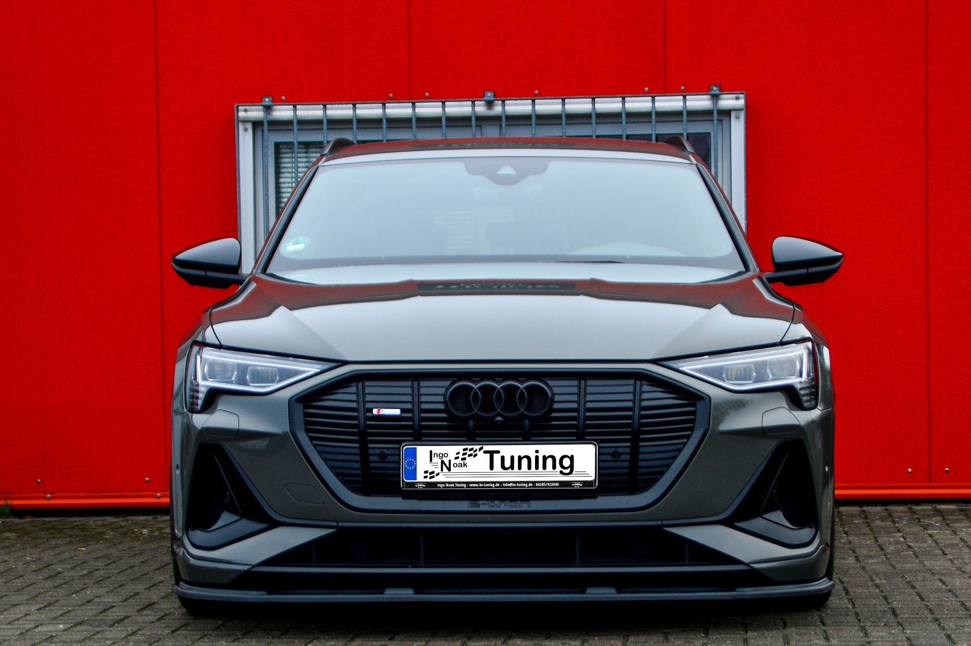 Cup Frontspoilerlippe für Audi E-Tron Quattro +Sportback Carbon Optik