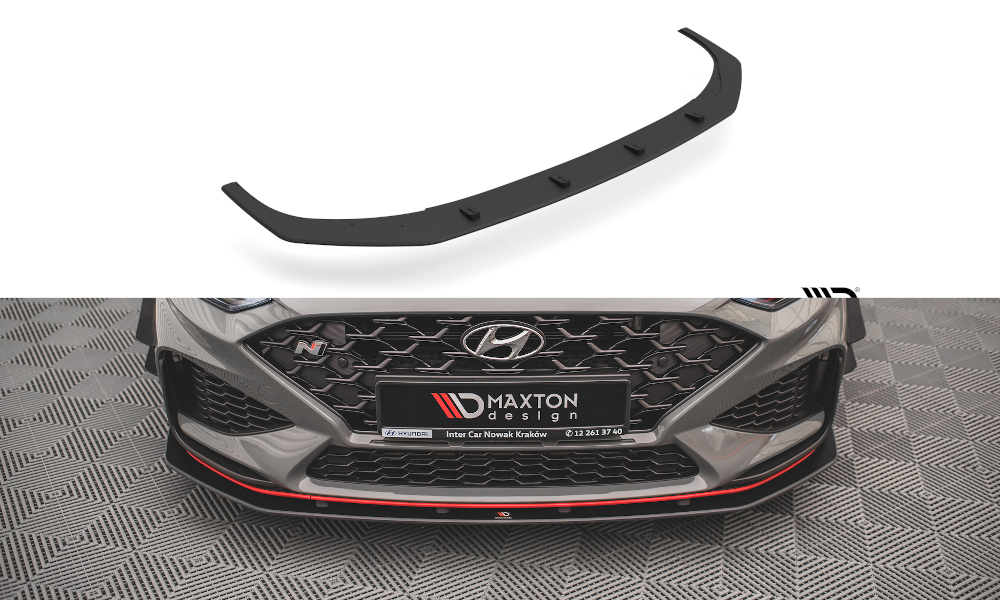 Street Pro Spoilerlippe Front Ansatz passend für Hyundai I30 N Hatchback/Fastback Mk3 FL rot