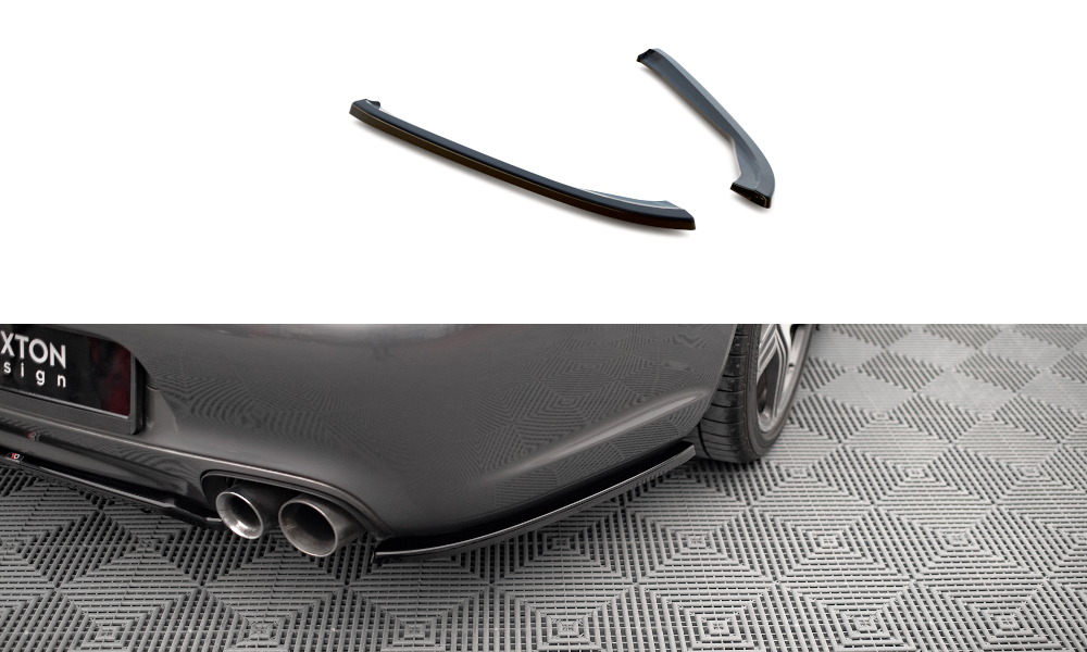Street+ Heck Ansatz Flaps passend für Porsche 911 Carrera / Carrera GTS 997 FL schwarz Hochglanz