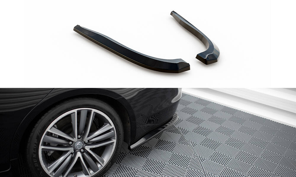 Diffusor Flaps V.2 passend für Infiniti Q50 S Mk1 schwarz Hochglanz