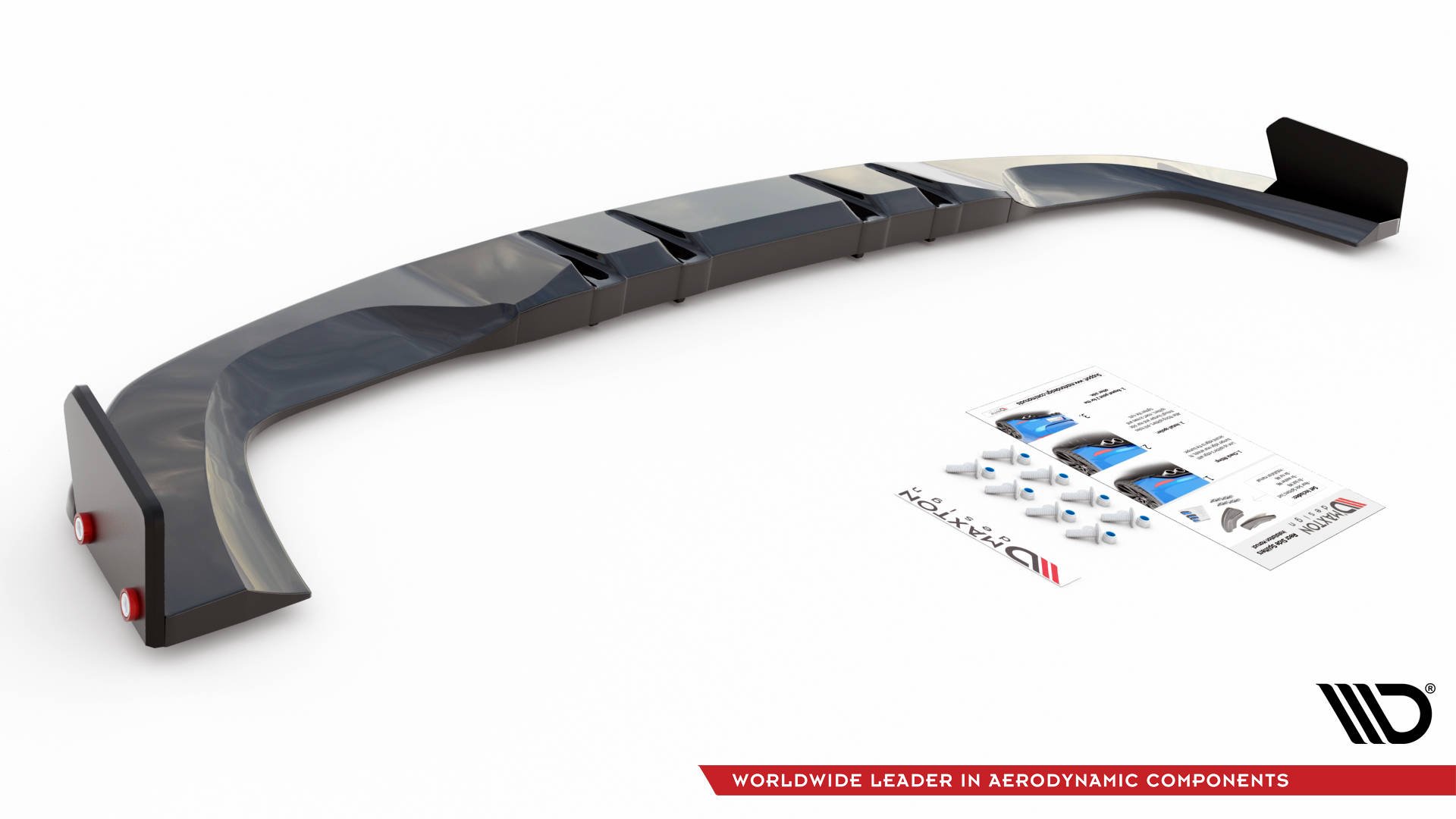 Street+ Mittlerer Diffusor Heck Ansatz + Flaps passend für Mercedes-AMG A 45 S Aero Pack W177
