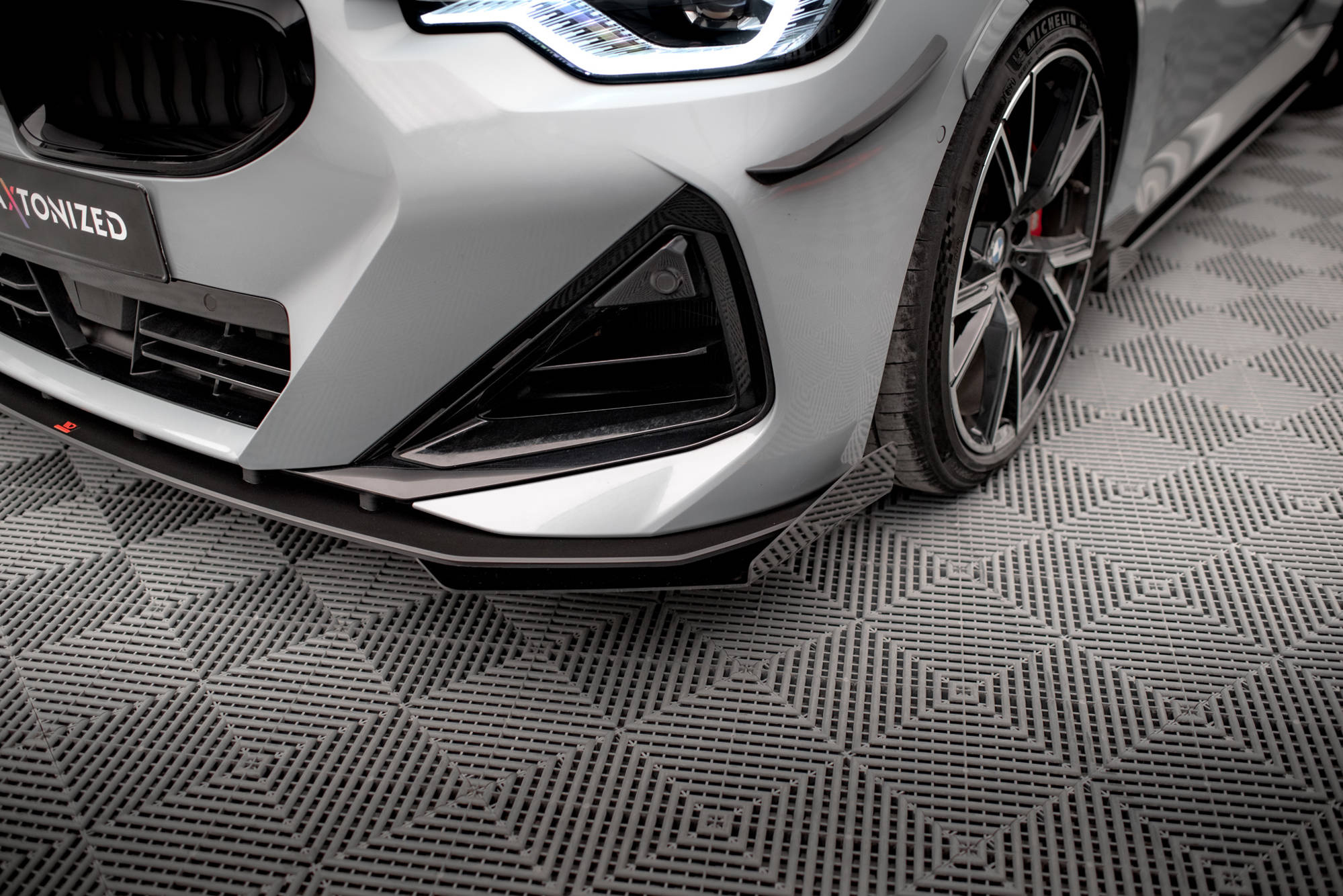Front Stoßstange Flaps passend für BMW 2 Coupe M-Paket / M240i G42 schwarz Hochglanz