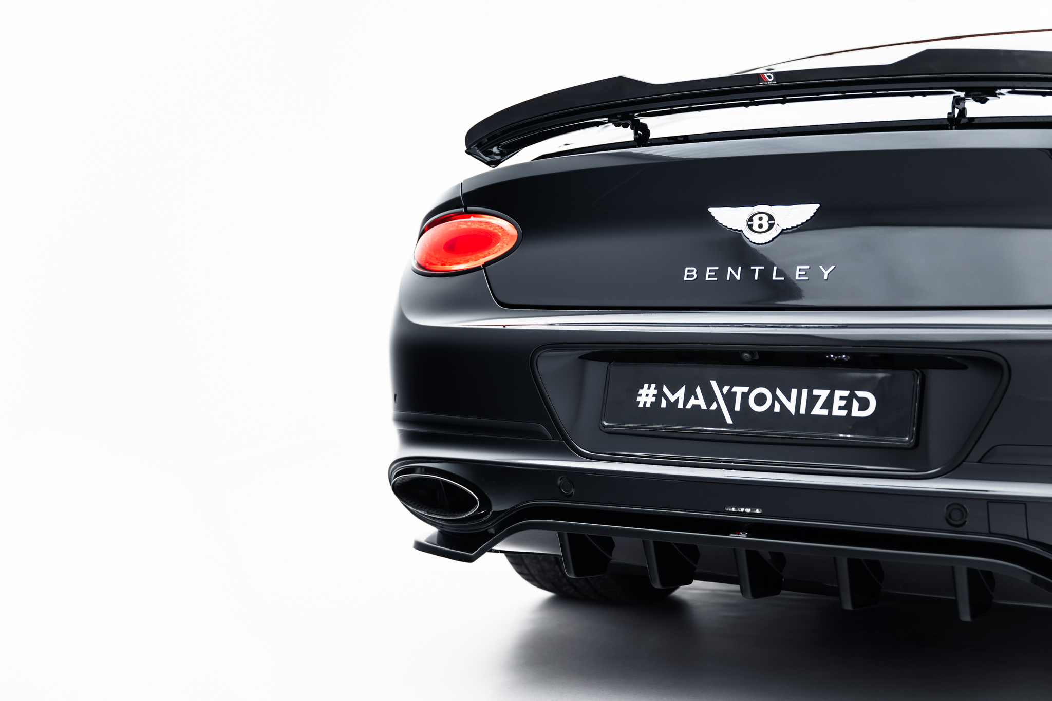 Diffusor Heckansatz passend für Bentley Continental GT Coupe Mk3 schwarz Hochglanz