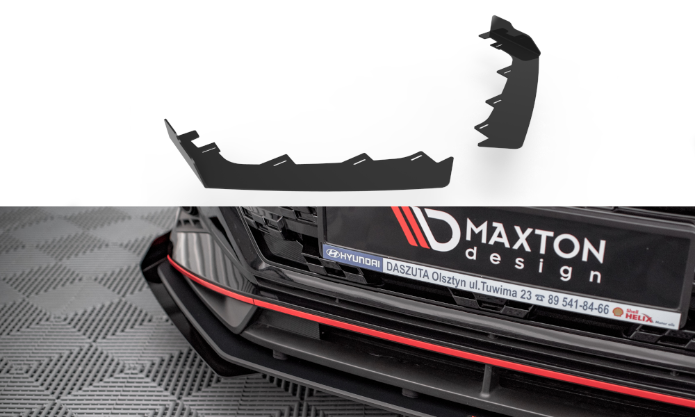 Front Stoßstange Flaps passend für Hyundai I20 N Mk3 schwarz Hochglanz