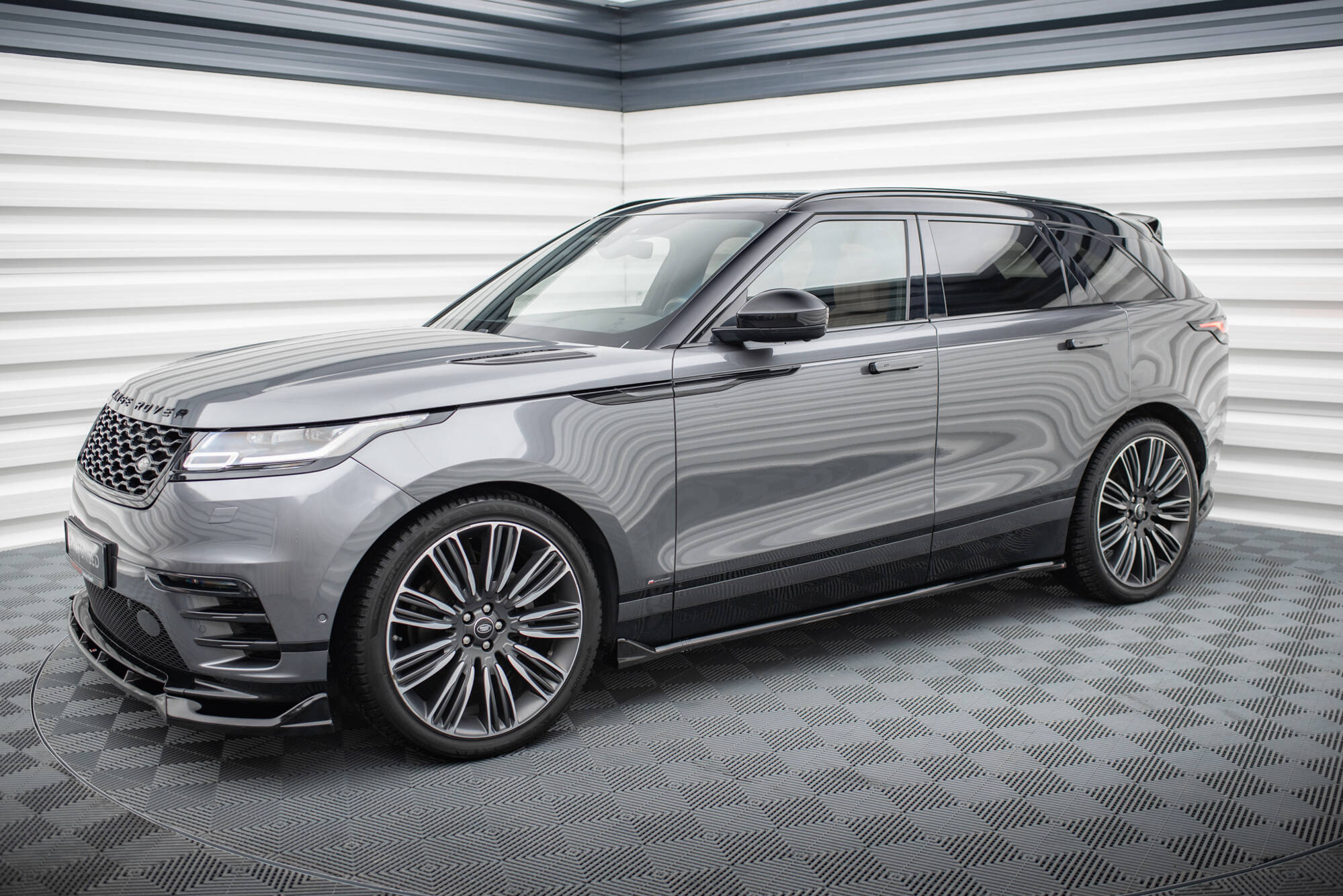 Street+ Seitenschweller Leisten passend für Land Rover Range Rover Velar R-Dynamic Mk1 schwarz Hochglanz
