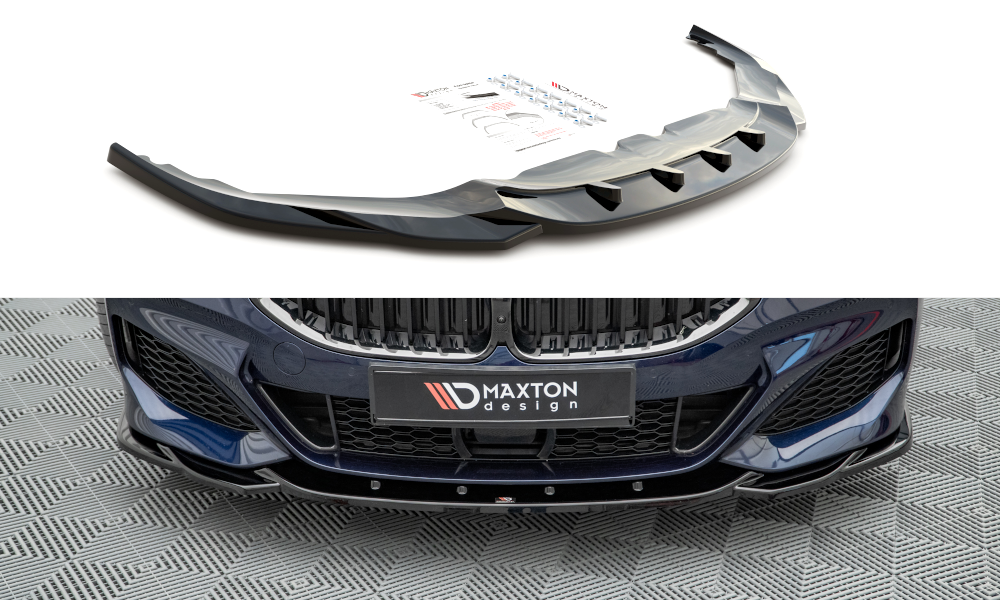 Street+ Spoilerlippe Front Ansatz V.4 passend für BMW 8 Coupe M-Paket G15 / 8 Gran Coupe M-Paket G16 schwarz Hochglanz