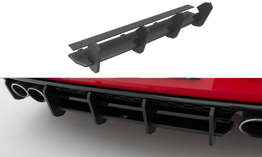 Street Pro Heckschürze Heck Ansatz Diffusor passend für VW Golf R Mk7 FL