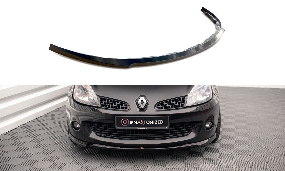 Street+ Spoilerlippe Front Ansatz passend für Renault Clio III RS schwarz Hochglanz