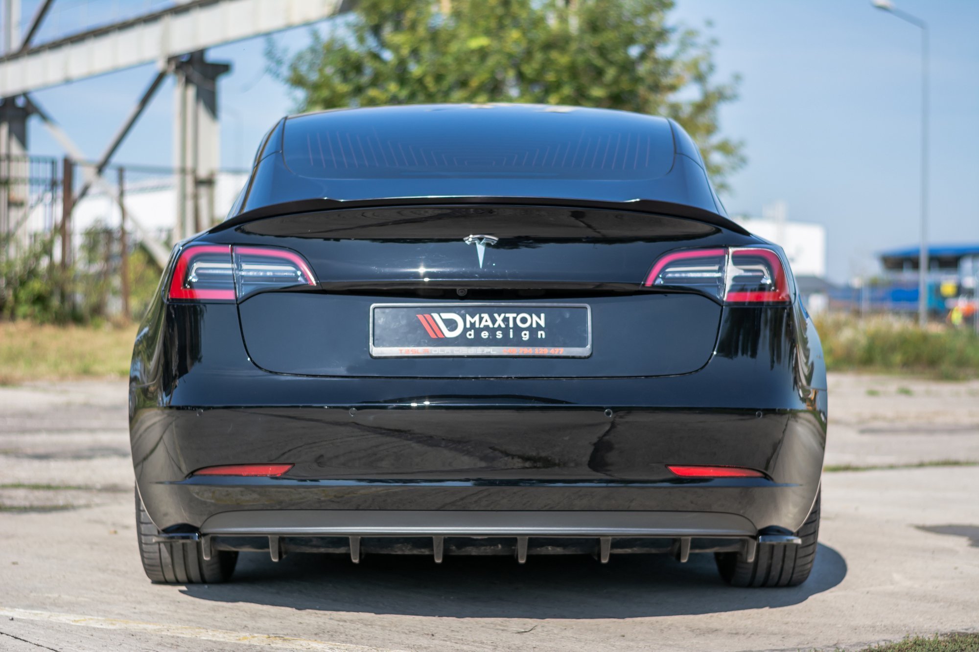 Diffusor Flaps passend für Tesla Model 3 schwarz matt