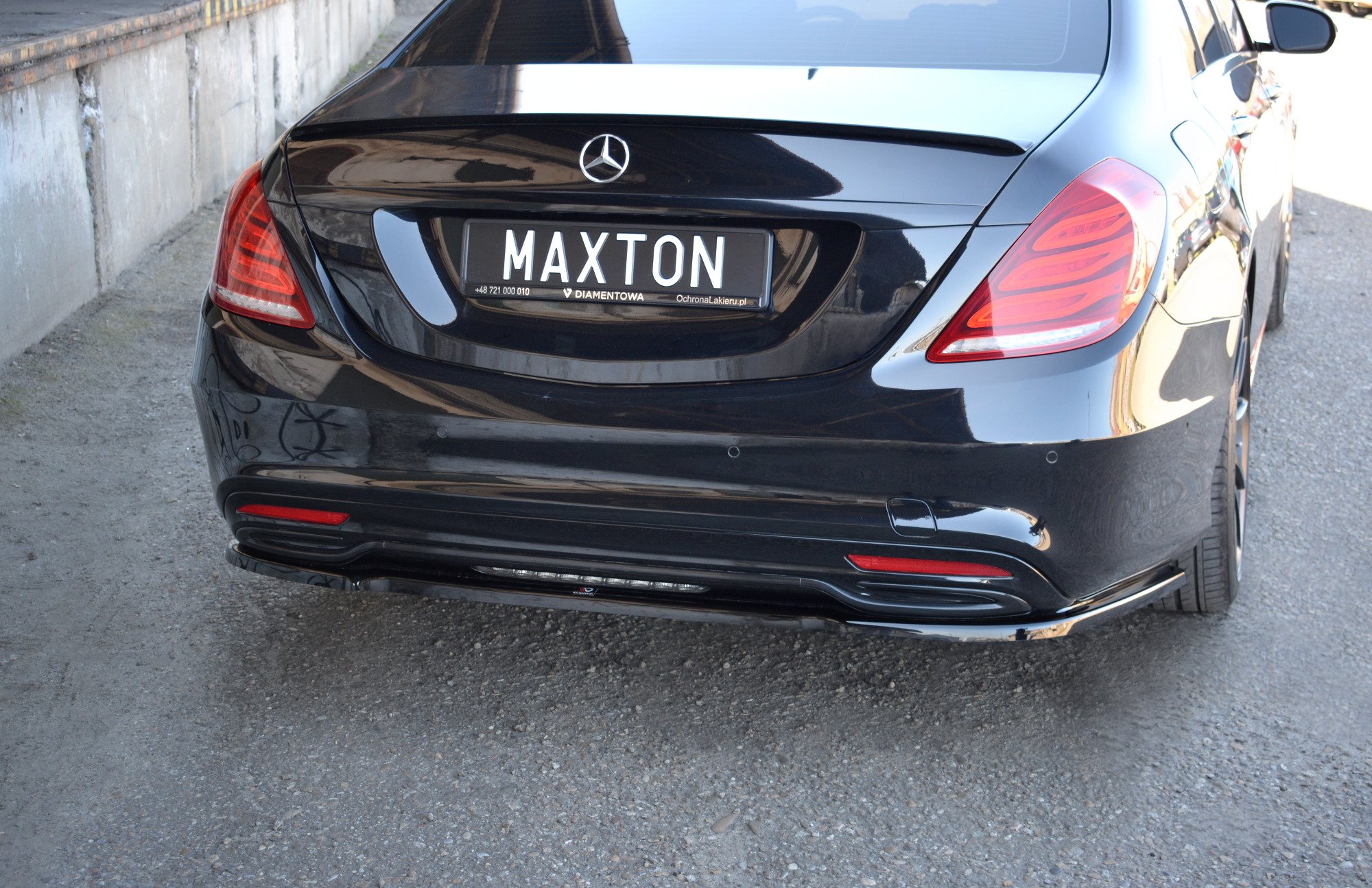 Heckansatz Mercedes S-KLASSE AMG-LINE W222 schwarz Hochglanz