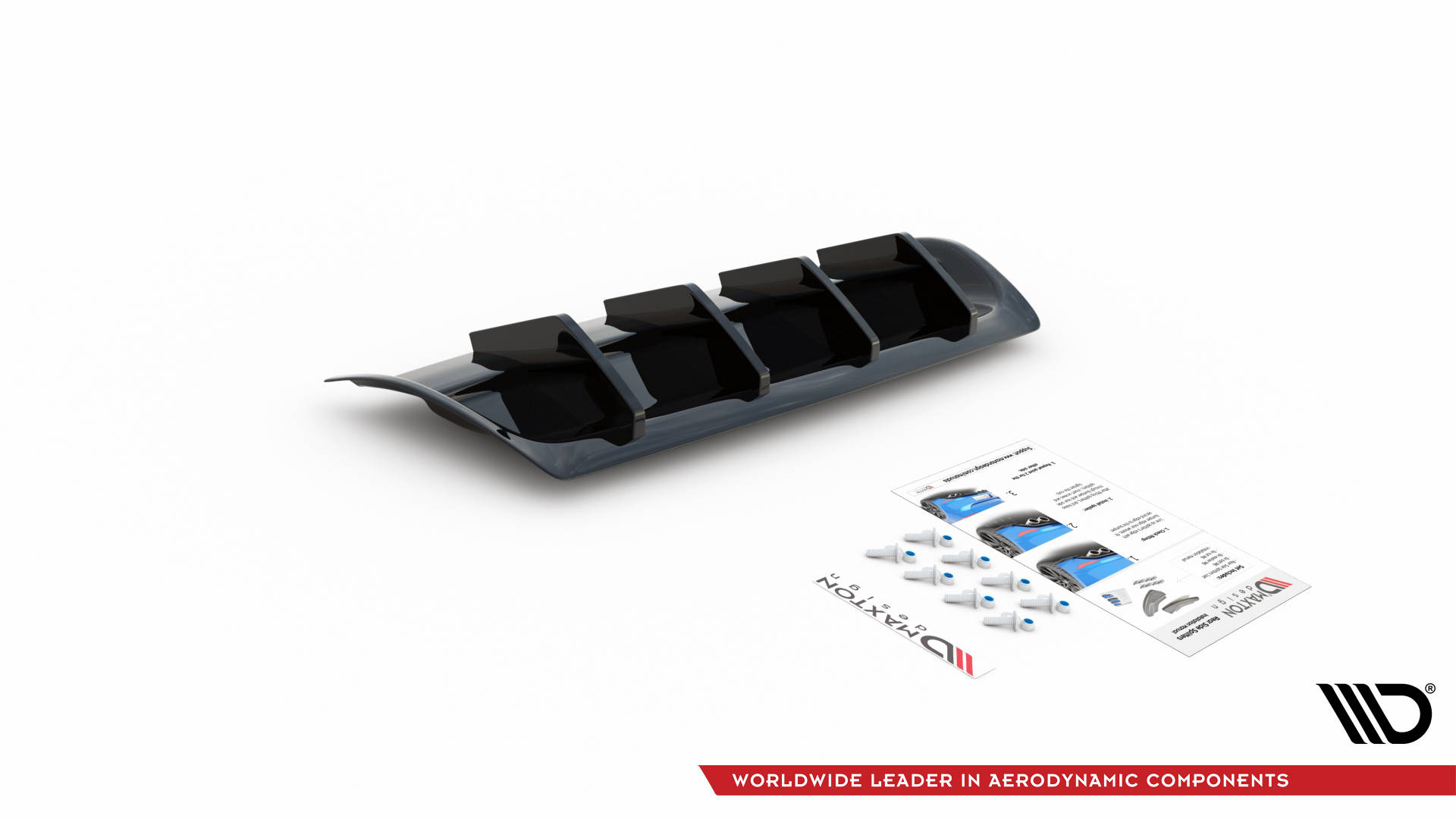 Street+ Heck Ansatz Diffusor passend für VW Arteon R Limousine / Shooting Brake Mk1 FL schwarz Hochglanz