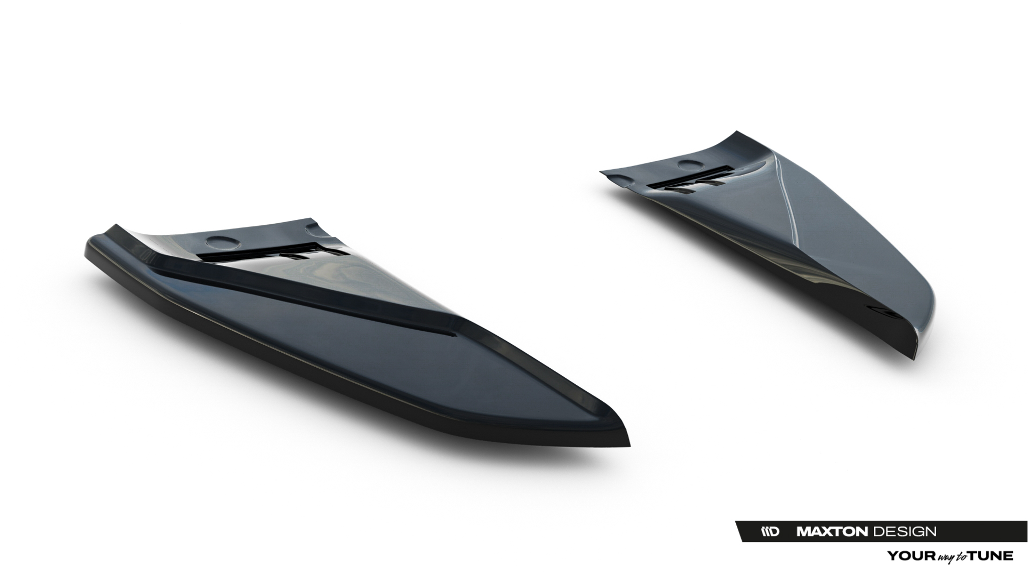 Diffusor Flaps V.1 passend für Tesla Model S Mk1 schwarz Hochglanz