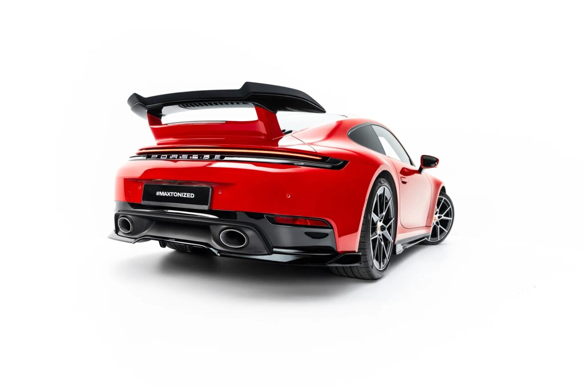 Diffusor RACE passend für Porsche 911 Carrera Aero 992 Facelift schwarz Hochglanz
