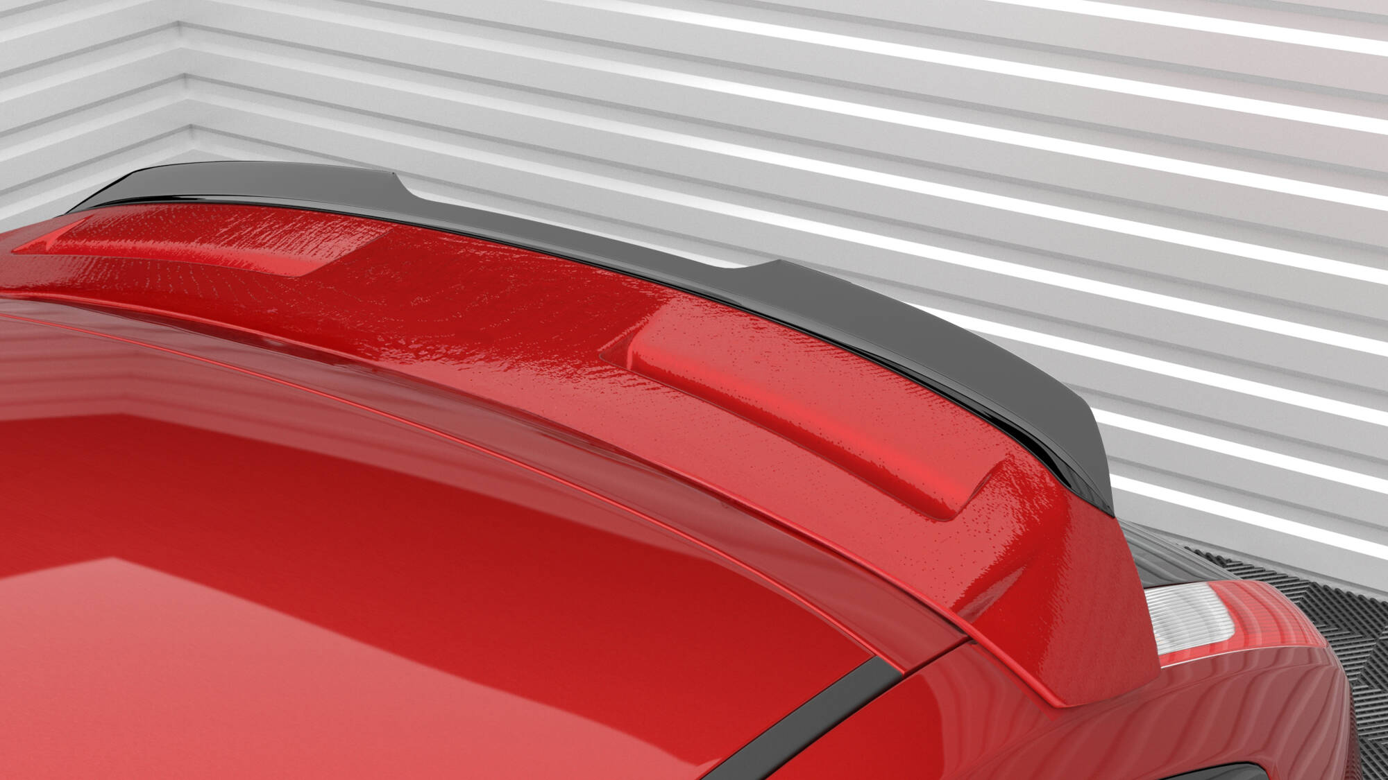 Spoiler CAP für Ford Focus ST Mk2 Facelift schwarz Hochglanz