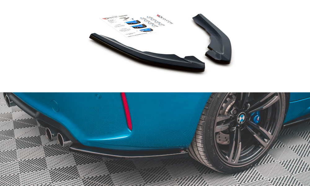 Street+ Heck Ansatz Flaps V.2 passend für BMW M2 F87 schwarz Hochglanz