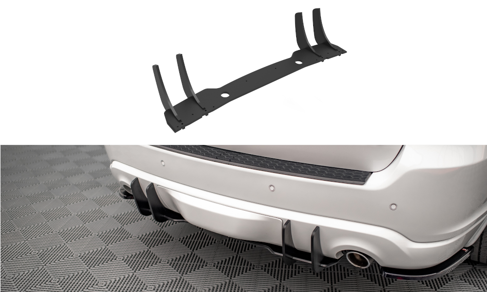Street Pro Heckschürze Heck Ansatz Diffusor passend für Dodge Durango RT Mk3 rot