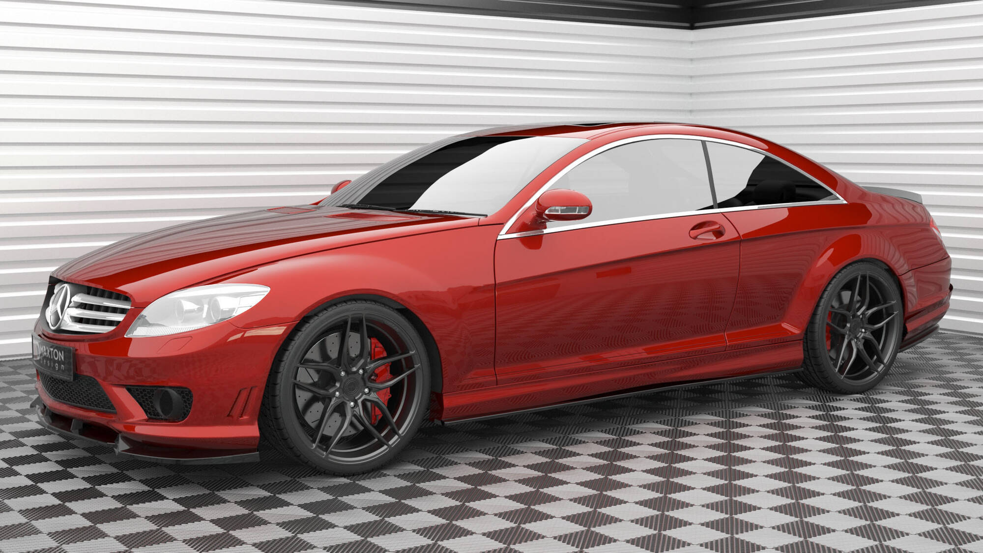 Street+ Spoilerlippe Front Ansatz V.1 passend für Mercedes CL 63 AMG C216 schwarz Hochglanz