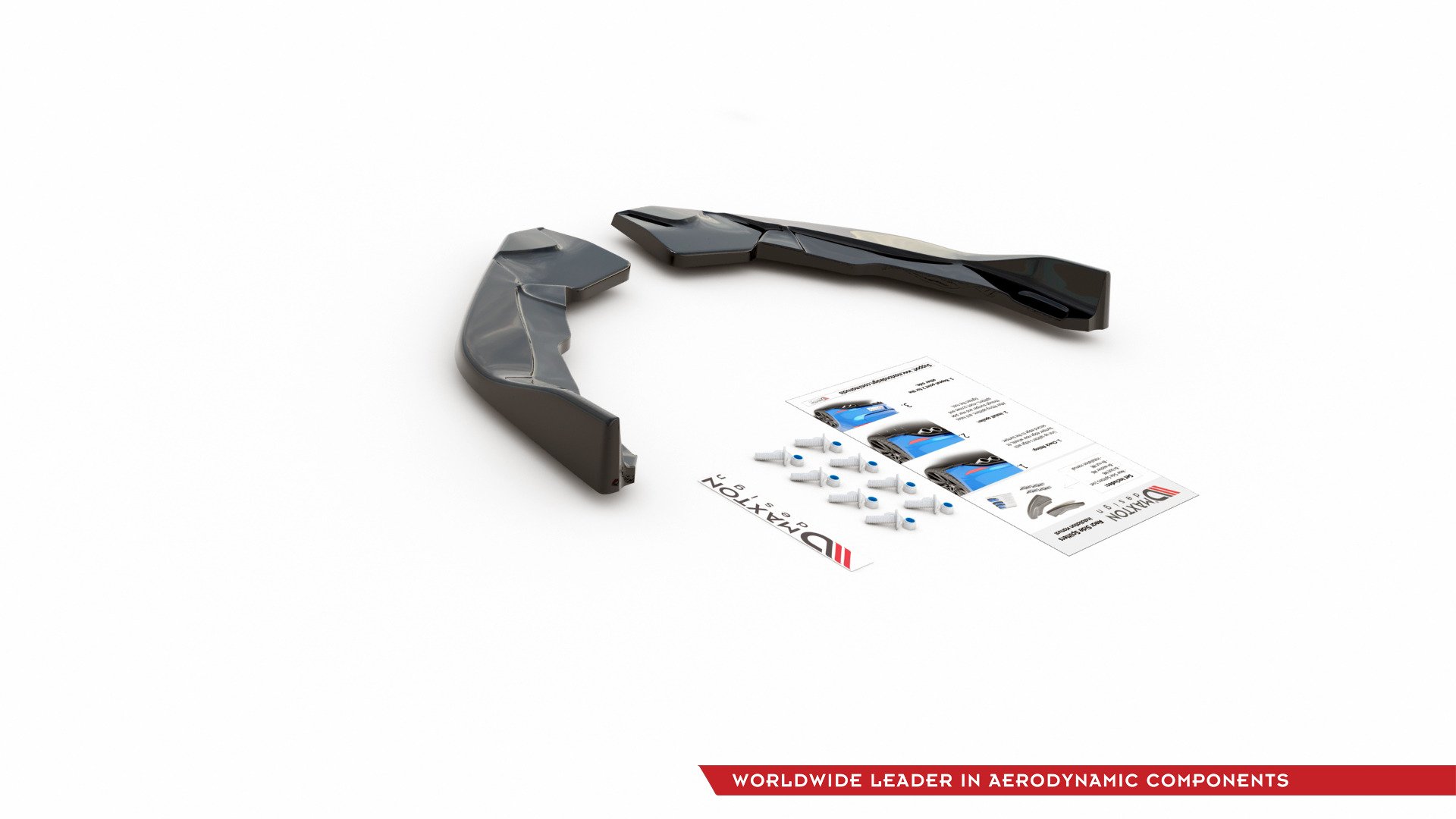 Heck Ansatz Flaps Diffusor für Toyota Corolla XII Hatchback schwarz Hochglanz