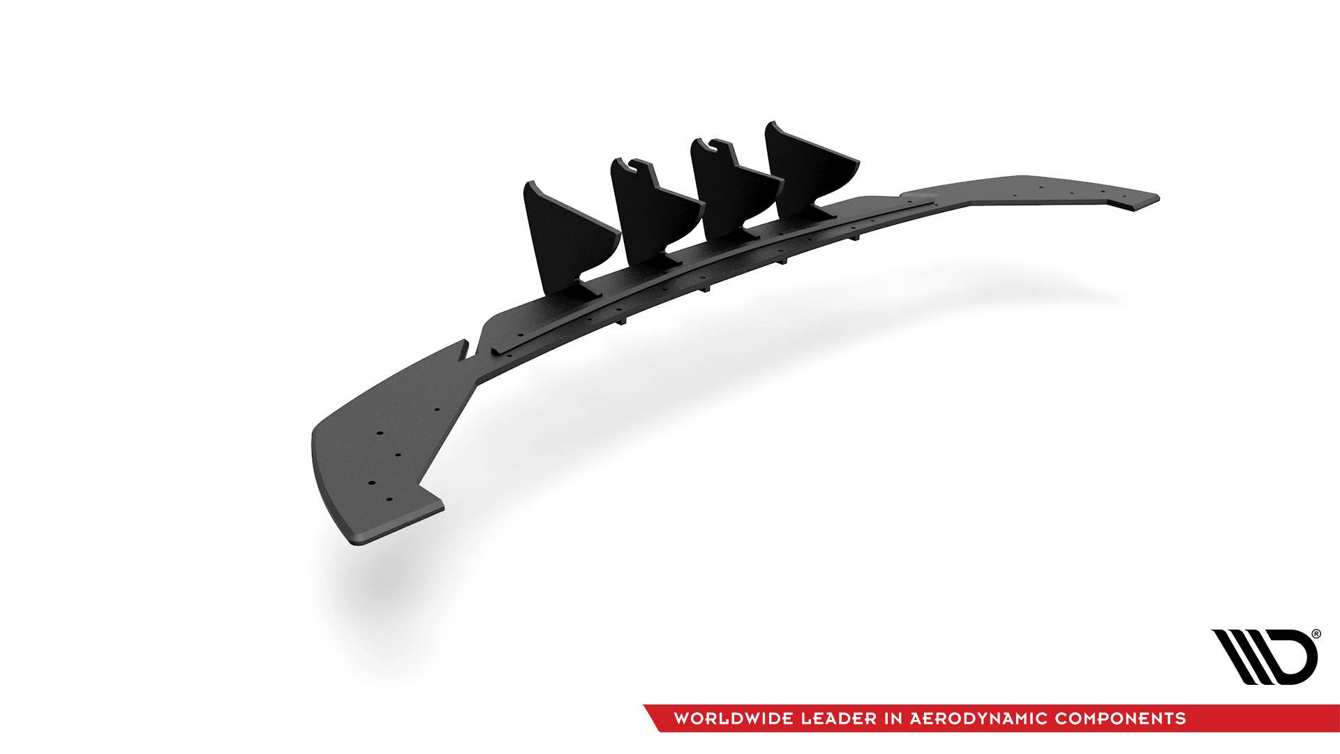 Street Pro Heck Ansatz Diffusor + Flaps passend für Seat Leon FR Hatchback Mk4 schwarz-rot