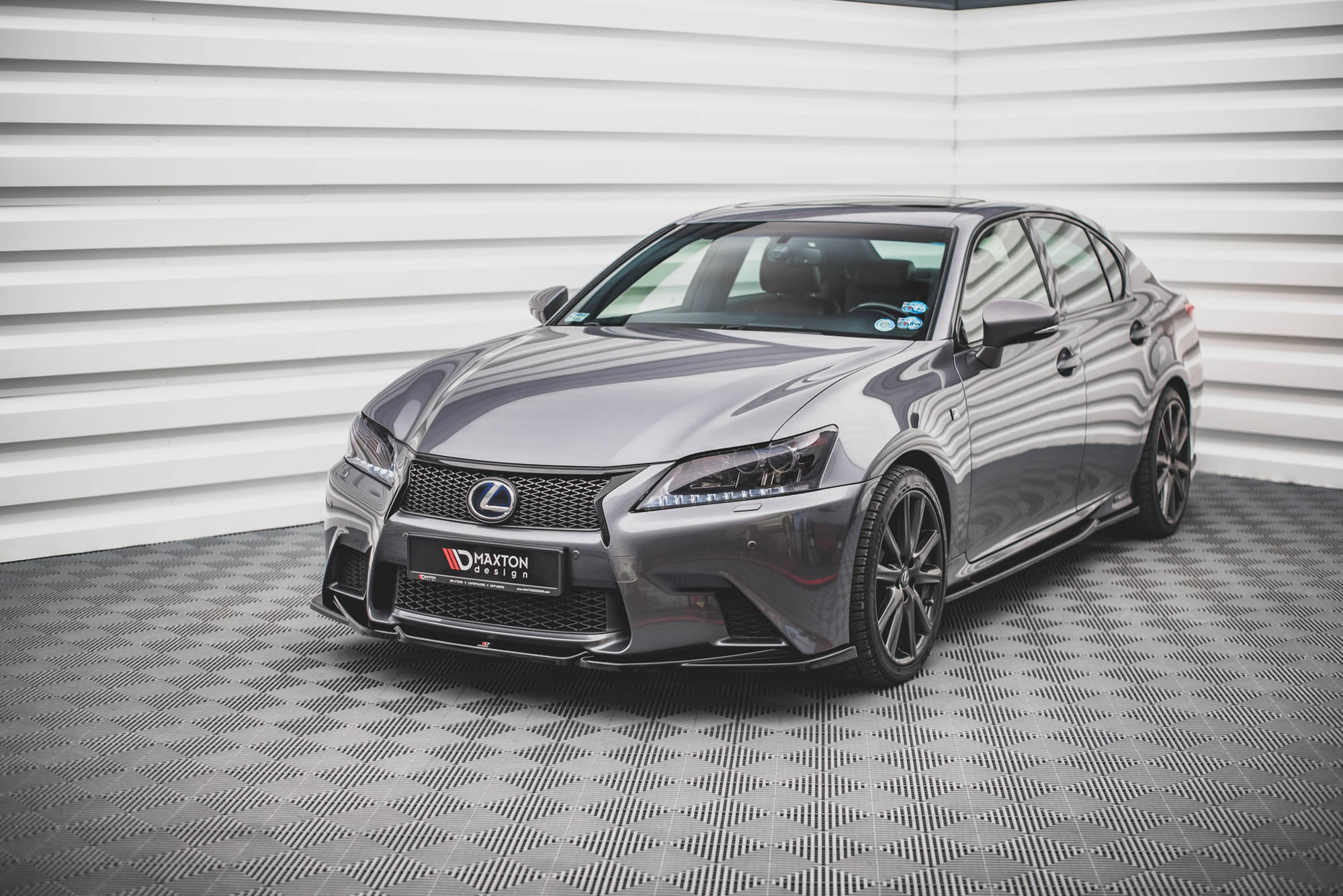 Street+ Seitenschweller Leisten passend für Lexus GS F Sport Mk4 L10 schwarz Hochglanz