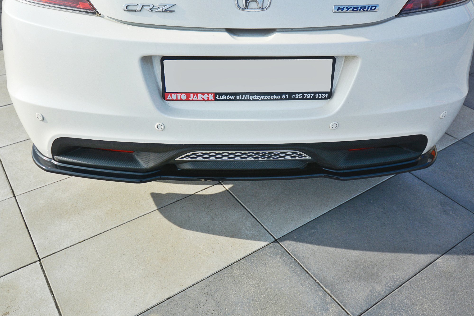 Mittlerer Diffusor Heck Ansatz für HONDA CR-Z Carbon Look
