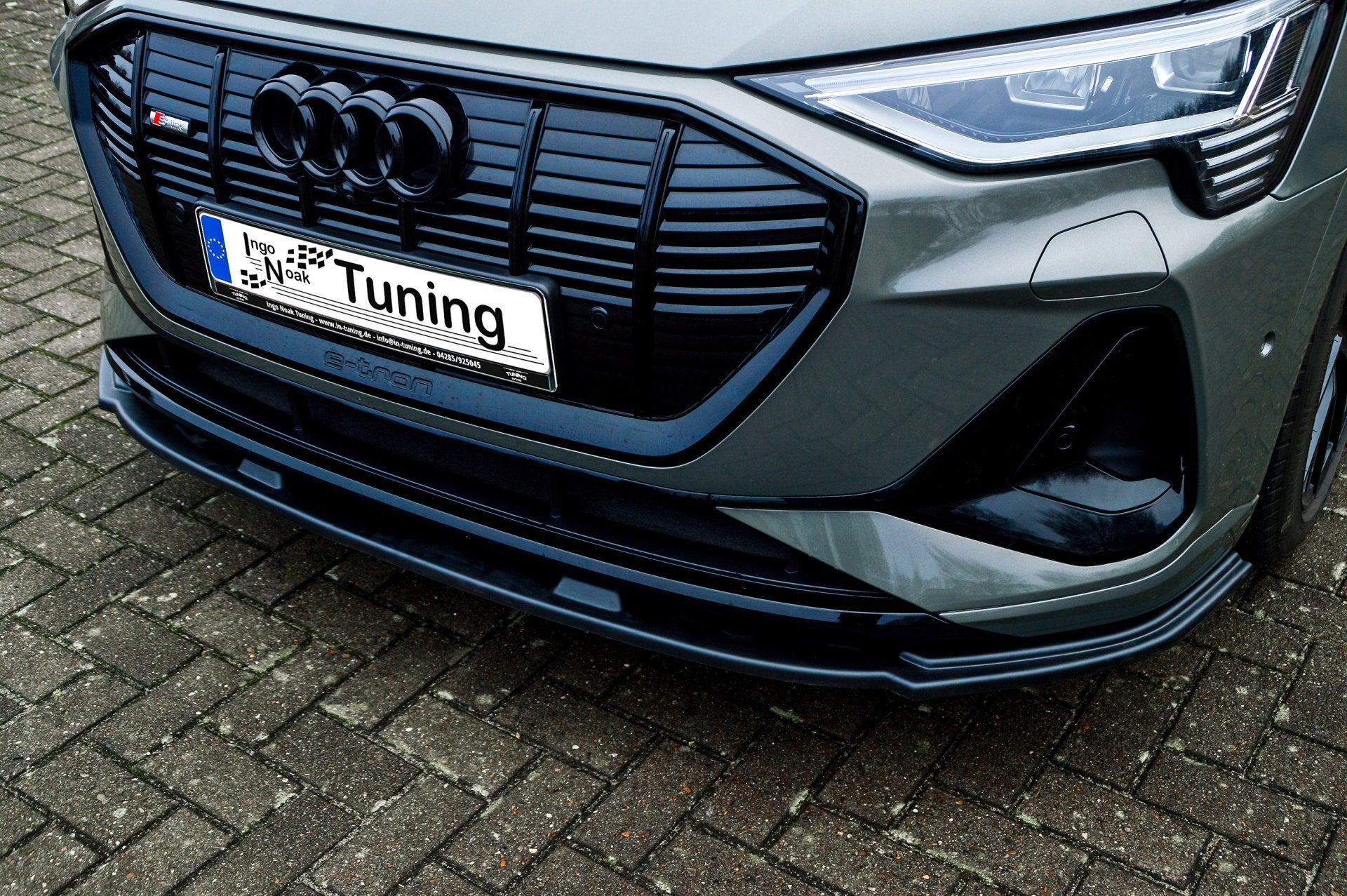 Cup Frontspoilerlippe für Audi E-Tron Quattro +Sportback Carbon Optik