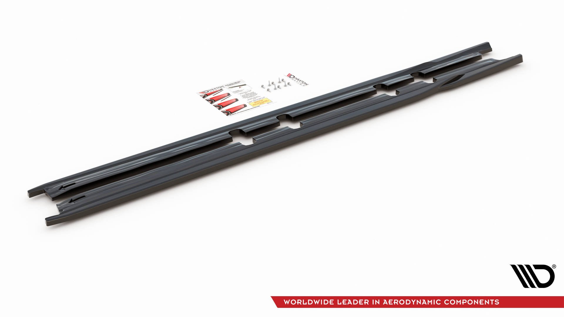 Street+ Seitenschweller Leisten V.1 passend für Seat Leon FR ST / Hatchback Mk4 / CUPRA Leon ST / Hatchback Mk1 / Mk1 FL schwarz Hochglanz