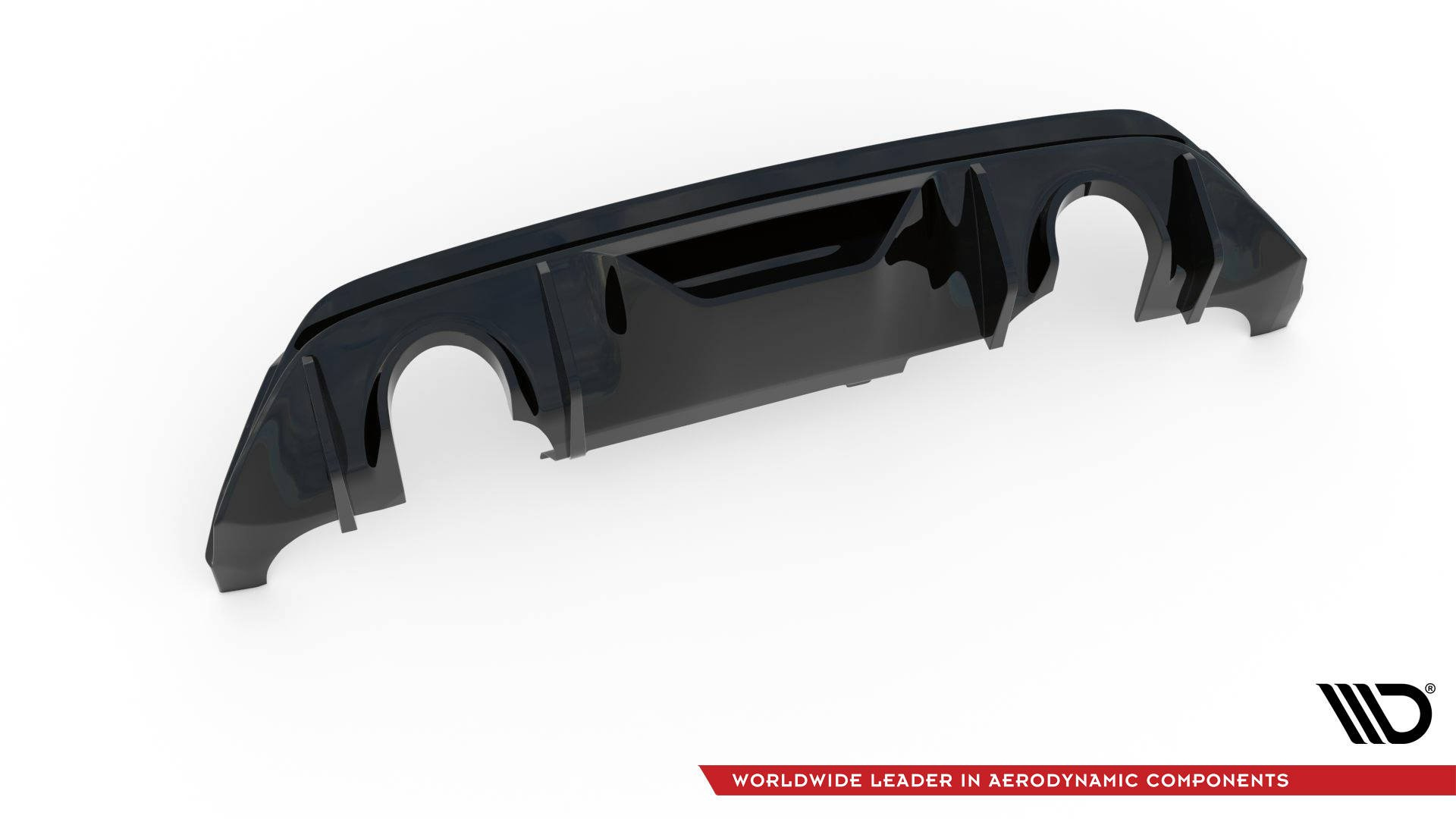 Heckansatz Diffusor passend für Ford Fiesta ST mk8 schwarz Hochglanz+Milltek Sport Auspuffverlängerung schwarz