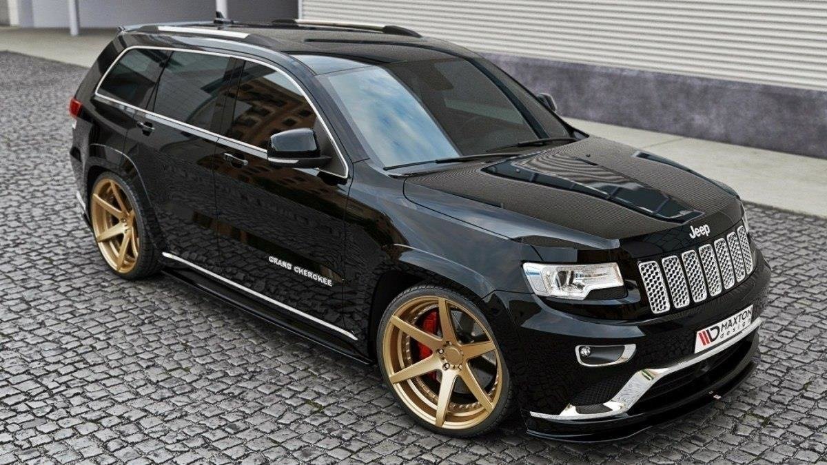 Street+ Spoilerlippe Front Ansatz passend für Jeep Grand Cherokee WK2 Summit FL schwarz Hochglanz