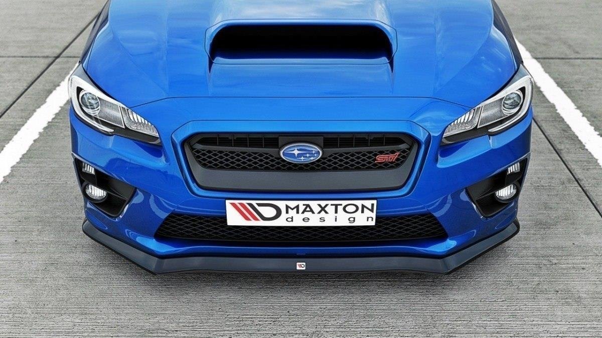 Street+ Spoilerlippe Front Ansatz passend für Subaru Impreza MK4 WRX STI V.1 schwarz Hochglanz