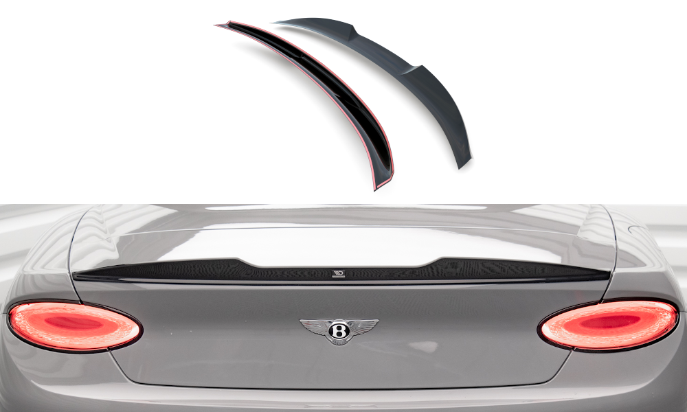 Heckspoiler 3D passend für Bentley Continental Convertible GT Mk3 schwarz Hochglanz