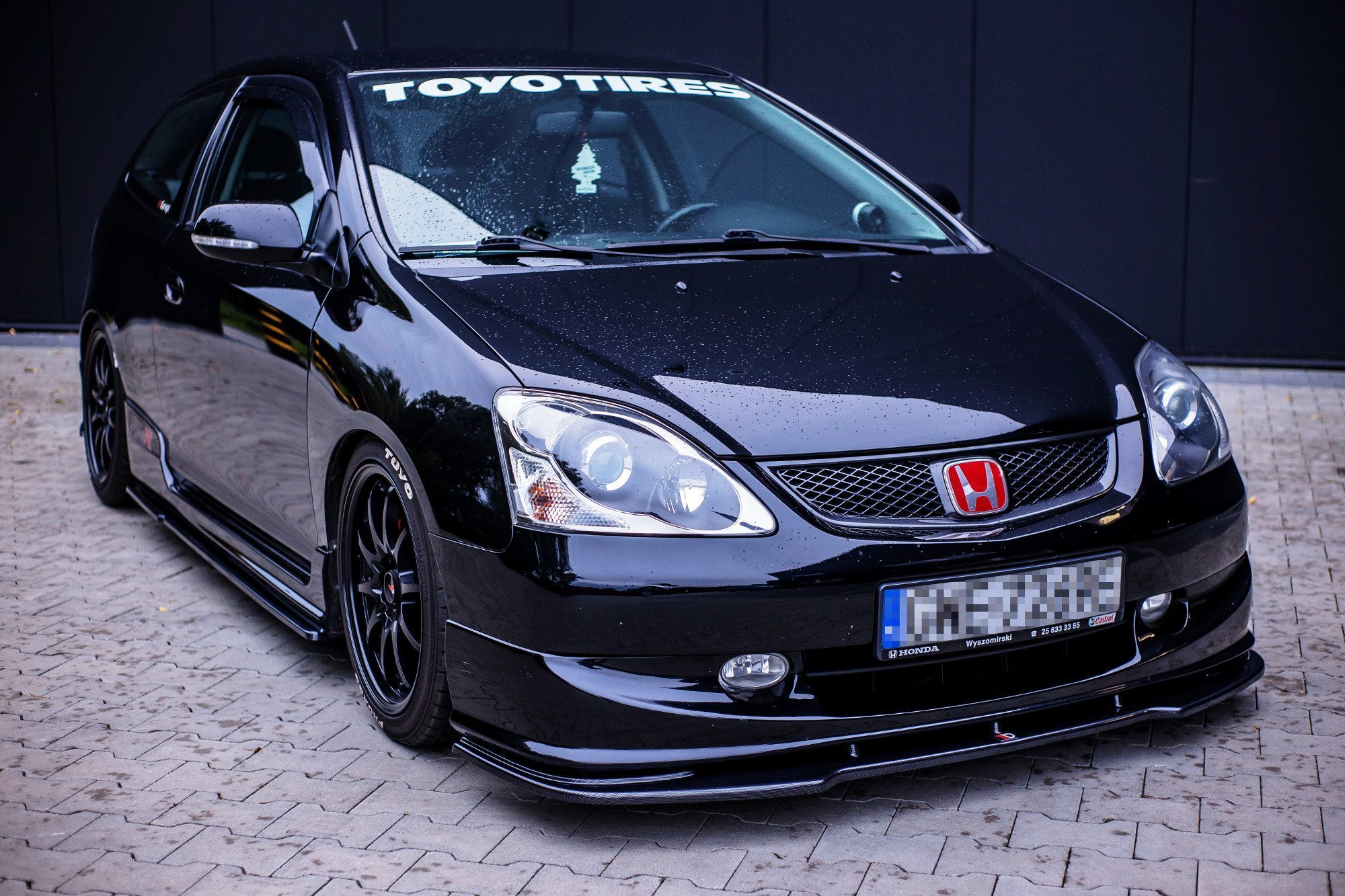 Front Ansatz V.1 für HONDA CIVIC EP3 MK7 TYPE-R/S FACELIFT schwarz Hochglanz