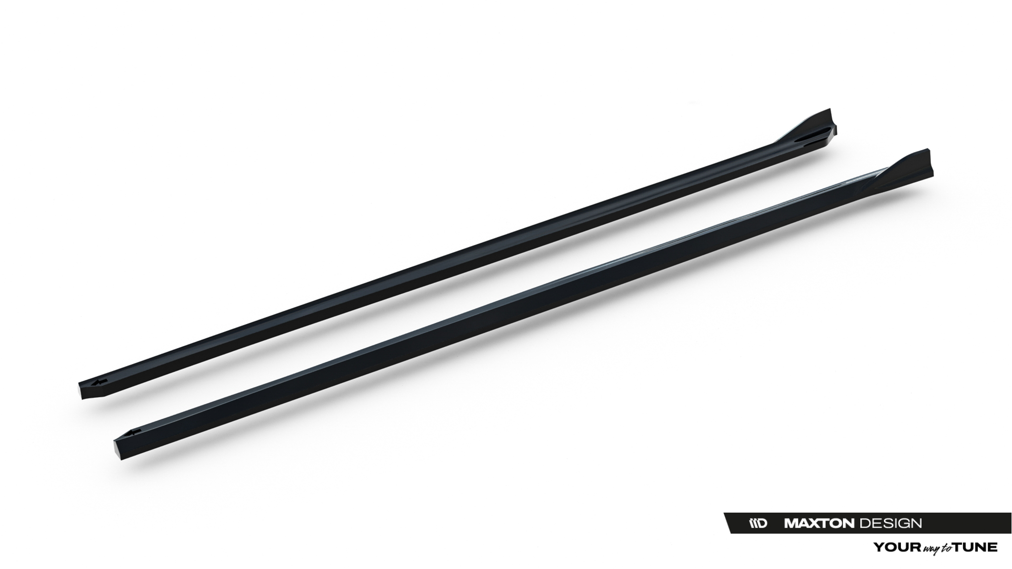 Seitenschweller Ansatz Paar passend für BMW 3er Sportline Limousine / Touring F30 / F31 schwarz Hochglanz