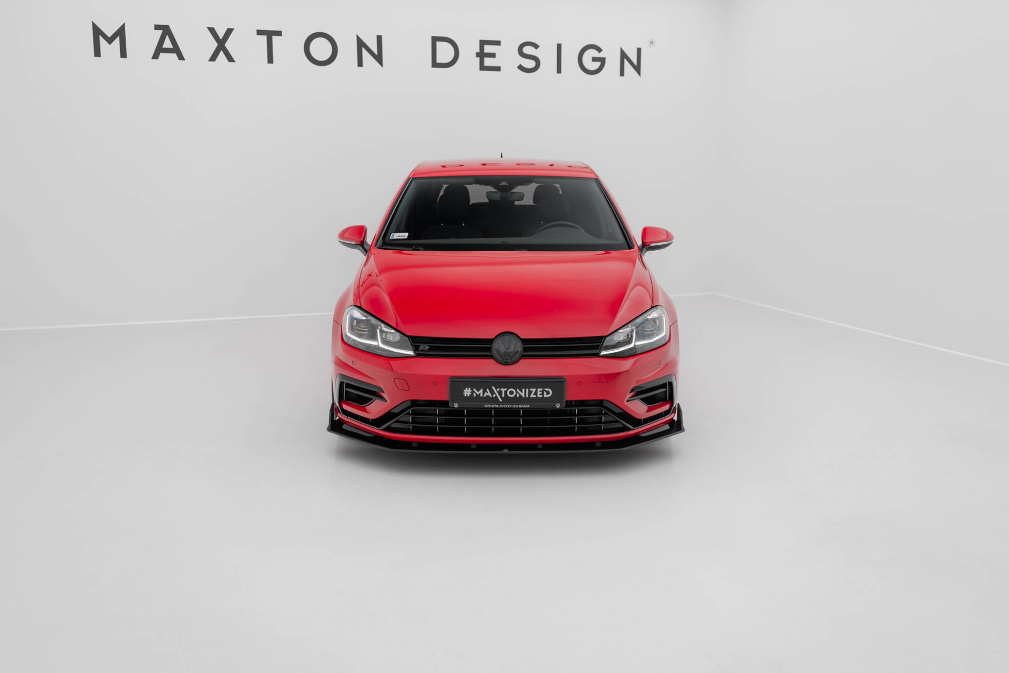 Street Pro Spoilerlippe Front Ansatz V.2 passend für VW Golf 7 R FL rot
