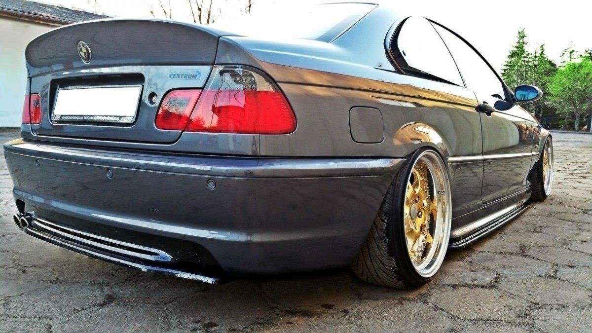 Heckansatz BMW 3er E46 M Paket COUPE schwarz Hochglanz