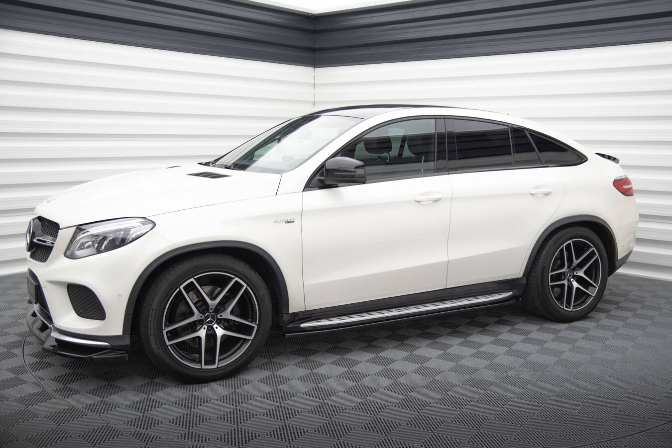 Street+ Seitenschweller Leisten passend für Mercedes GLE Coupe 43 AMG / AMG-Line C292 schwarz Hochglanz