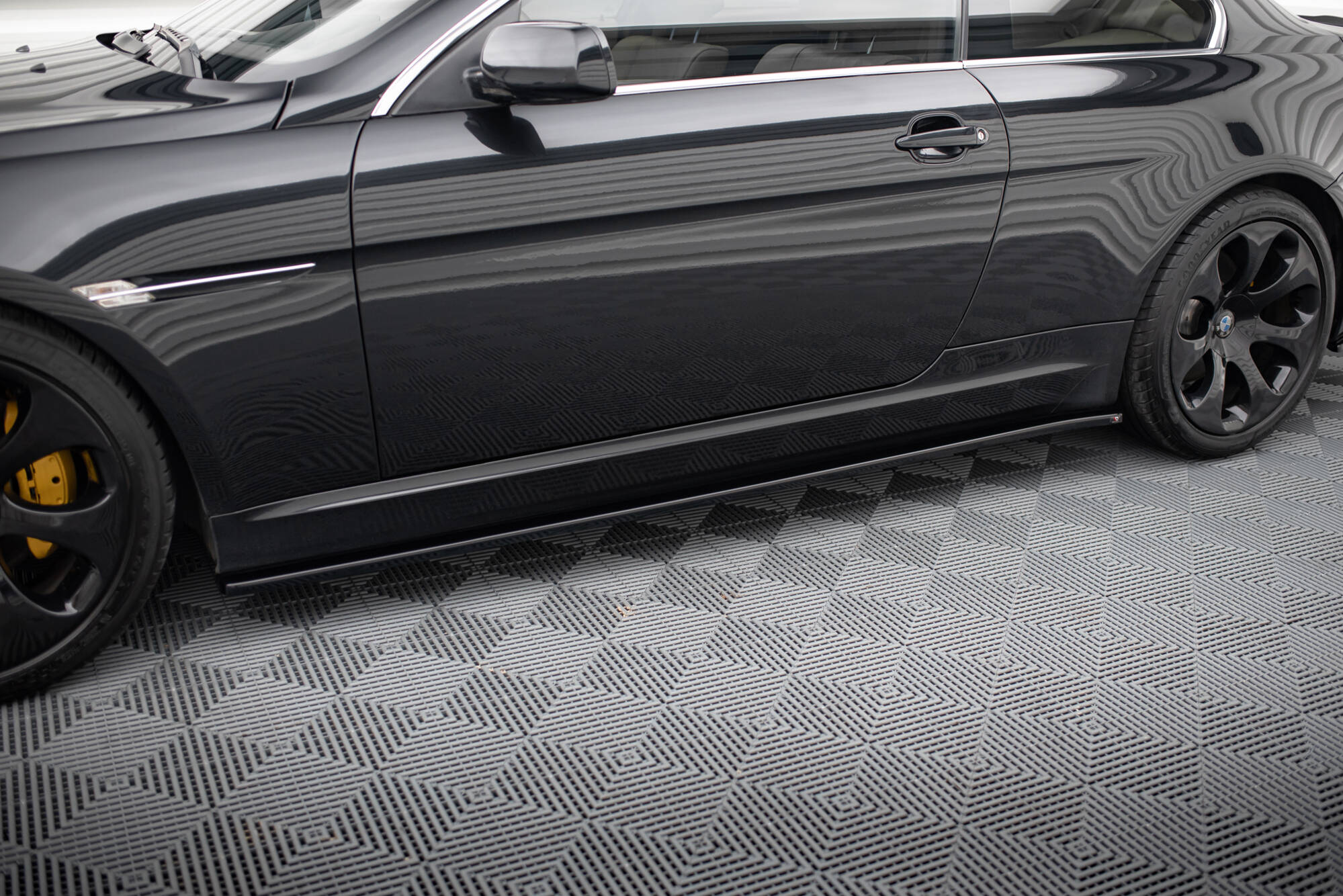 Seitenschweller Ansatz für BMW M6 E63 schwarz Hochglanz