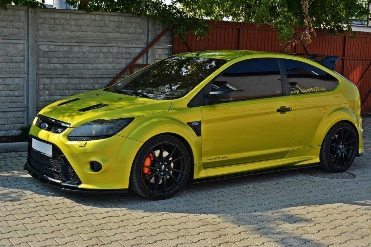 Street+ Spoilerlippe Front Ansatz V.1 passend für Ford Focus RS Mk2 schwarz Hochglanz