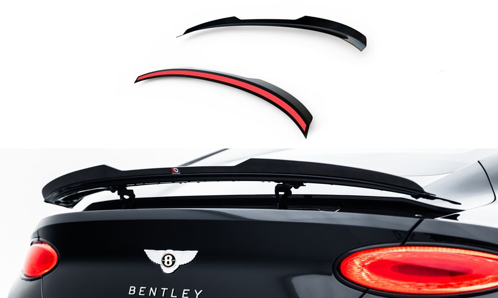 Heckspoiler Lippe passend für Bentley Continental GT Coupe Mk3 schwarz Hochglanz