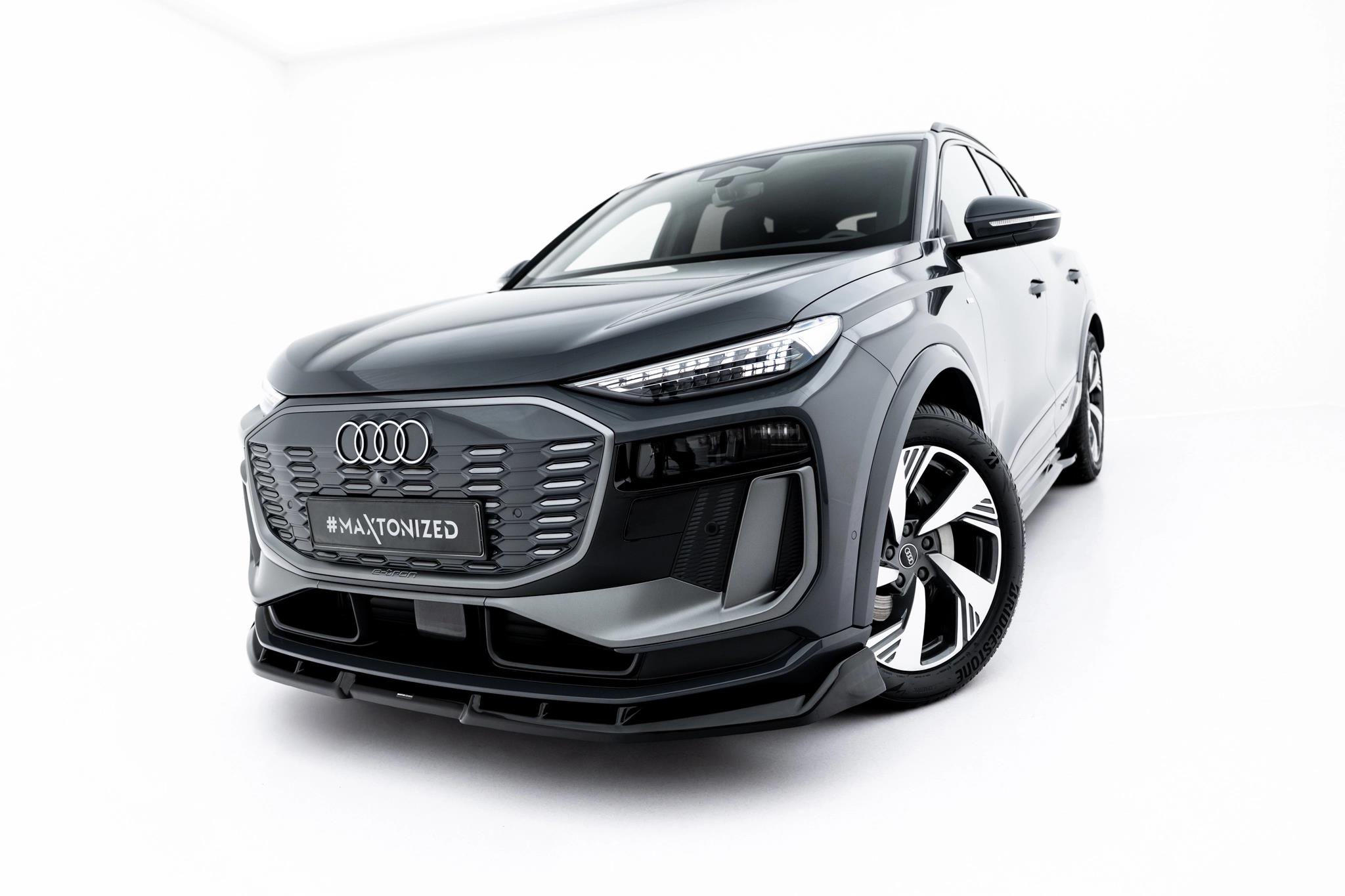 Frontlippe passend für Audi Q6 e-tron Standard / S-Line / SQ6 e-tron SUV / Sportback Mk1 schwarz Hochglanz