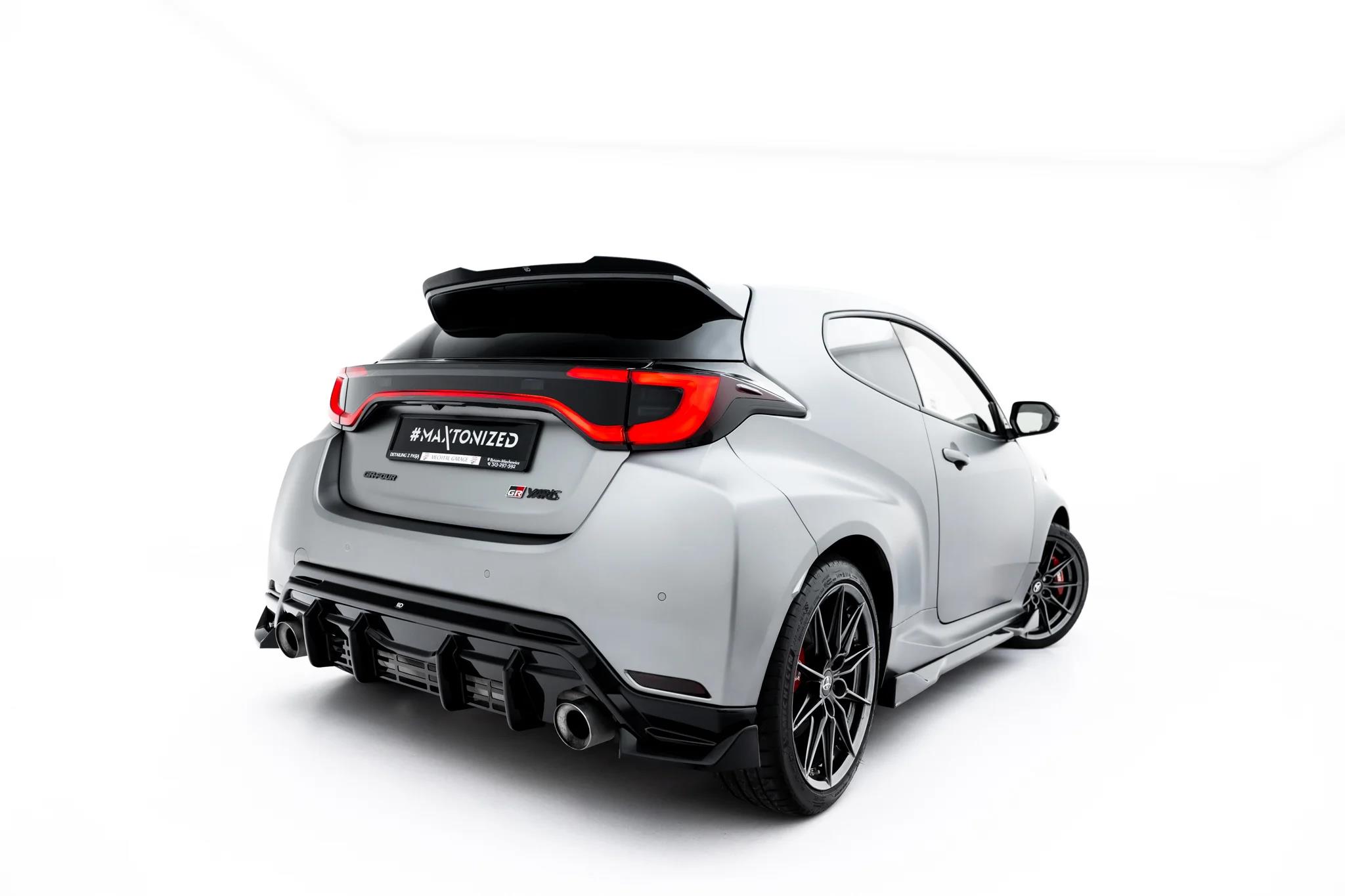 Diffusor Flaps V.4 passend für Toyota GR Yaris Mk4 Facelift schwarz Hochglanz