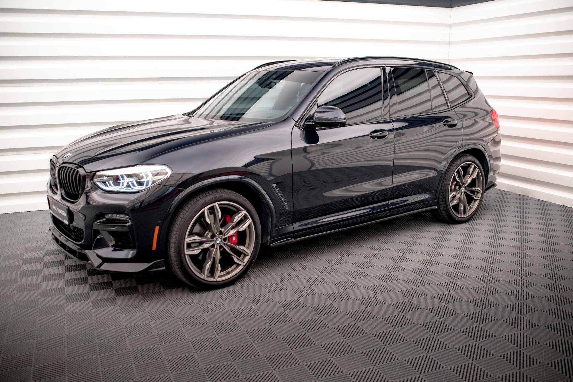 Street+ Seitenschweller Leisten V.2 passend für BMW X3 M40d / M40i / M-Paket G01 schwarz Hochglanz