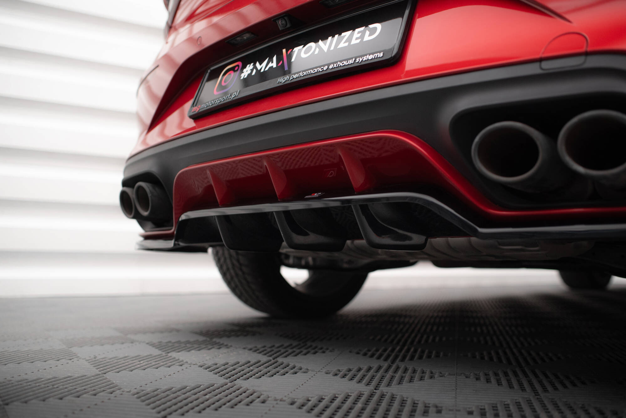 Diffusor Heckansatz passend für CUPRA Leon Hatchback Mk1 schwarz Hochglanz